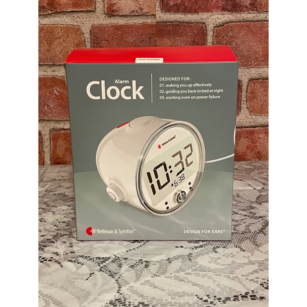 Bellman & Symfon Alarm Clock Pro BE1370 Loud 100dB White CLOCK ONLY